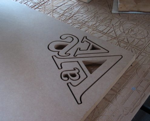 CNC machined letters